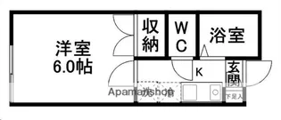 ヴィレッジ旭ケ丘【104号室】の間取り