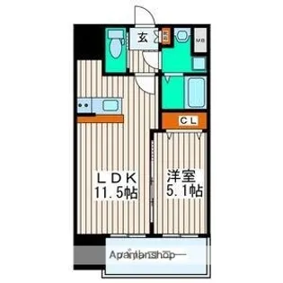 宮城県仙台市宮城野区二十人町【マンション】の間取り