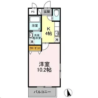 DーPACE角五郎【1階】の間取り