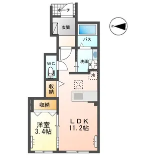 アンダー・リバー【1階】の間取り