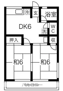 シティハイムグリーンユイB【201号室】の間取り