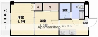 宮城県仙台市若林区三百人町【マンション】の間取り