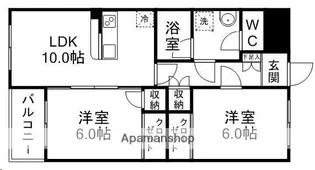 セントレアカマⅠ【402号室】の間取り