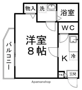 クレフラスト台原駅前ⅡA【105号室】の間取り