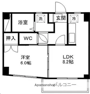 カストール八乙女【2-201号室】の間取り