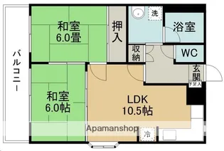 ファーストハイツ南光台【106号室】の間取り