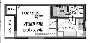 宮城県仙台市青葉区旭ケ丘4丁目【アパート】の間取り