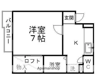 ピースフル泉12【102号室】の間取り