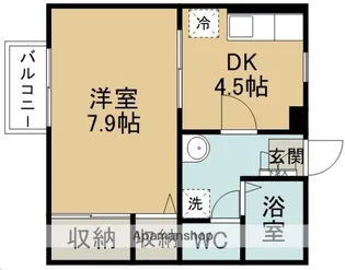 コーポ旭台【201号室】の間取り