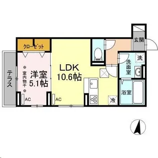 RESIDENCE NAGOMI【1階】の間取り