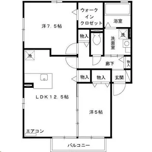 プロヴァンス台原【1階】の間取り