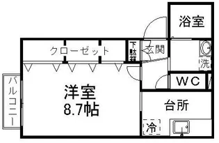 ヴィラージュ輝 B【2階】の間取り