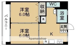 丸栄黒松コーポ【402号室】の間取り