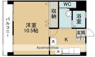丸栄黒松コーポ【404号室】の間取り