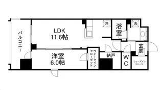 グランカーサ一番町【0901号室】の間取り