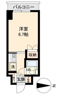 アソルティ東二番丁レジデンス【0607号室】の間取り