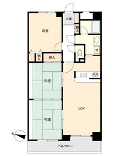グリーンパーク小松島【4階】の間取り