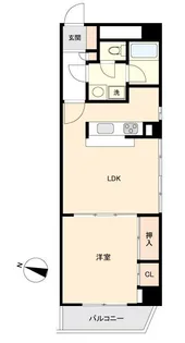 グリーンパーク小松島【1階】の間取り