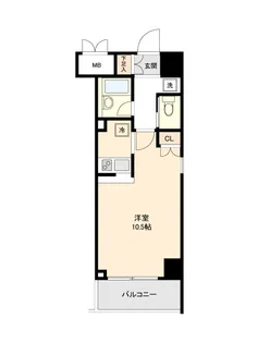 1Rの間取り画像