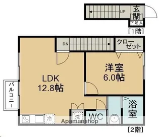 MYSTAR【202号室】の間取り