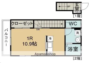 楽楽台原【206号室】の間取り