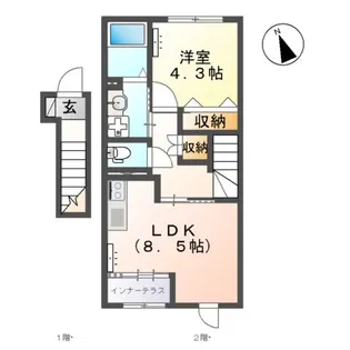 モアナマカナエルア【2階】の間取り