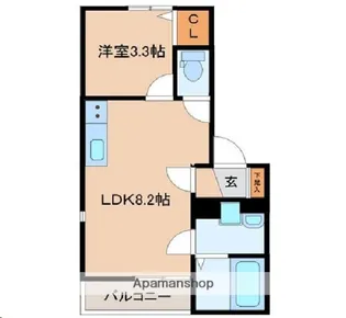 宮城県仙台市青葉区高松1丁目【アパート】の間取り