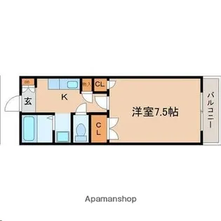 ベルメゾンMIYAZAKI【2階】の間取り