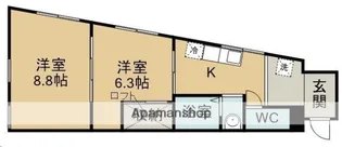 CCDブルックリン【108号室】の間取り