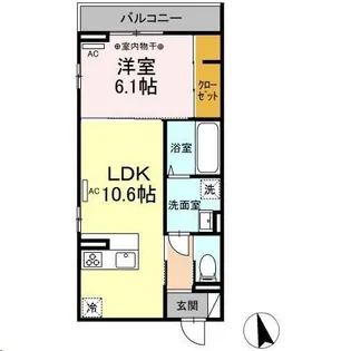 ブリックス北仙台【2階】の間取り