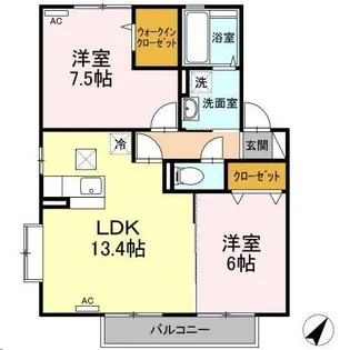 コンフォート ヴィラ 2【1階】の間取り