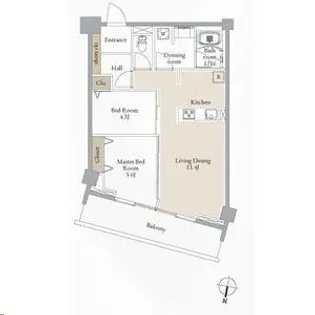 ブルーヴェル青葉通【5階】の間取り