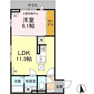 DーROOM小田原5丁目【1階】の間取り