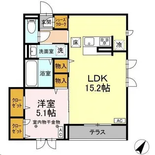 CLASSEUM連坊Ⅰ【1階】の間取り