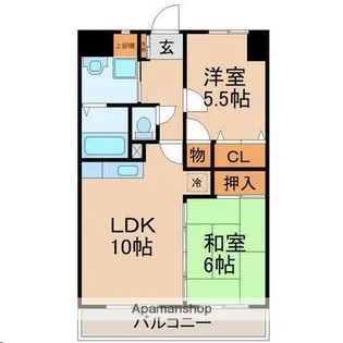 アイーラ渡辺【1階】の間取り