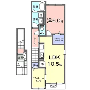 グレースヒルズGAMO C棟【2階】の間取り