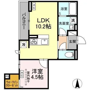 DーROOM 大和町【3階】の間取り