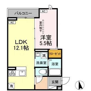 エルタスコート成田町【2階】の間取り