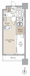 レジディア仙台北四番丁プレイス【0908号室】の間取り
