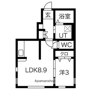 宮城県仙台市青葉区小松島2丁目【アパート】の間取り