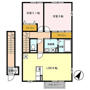 パセオプラシード VVIVII【VII20号室】の間取り
