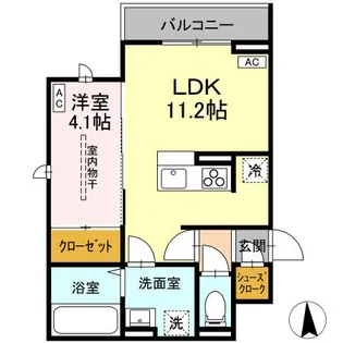 DーROOM荒井1丁目【3階】の間取り