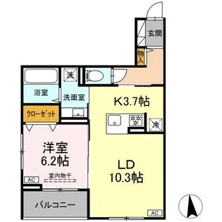 CLASSEUM仙台小田原 IV【2階】の間取り