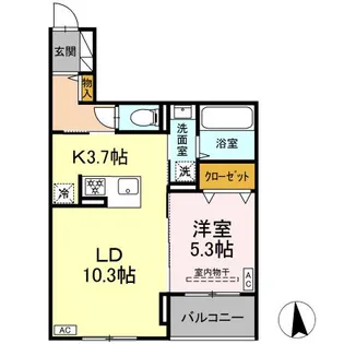 CLASSEUM仙台小田原 IV【3階】の間取り