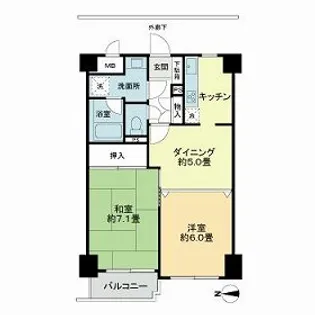 プレステップ・エーキューブ【6階】の間取り