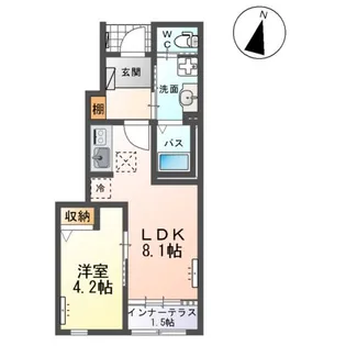 1LDKの間取り画像