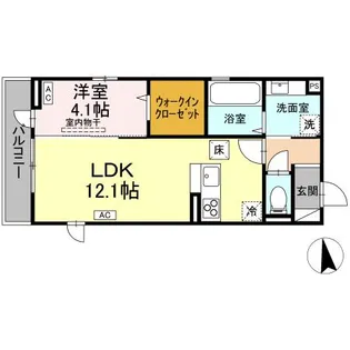 グランクードIII【1階】の間取り