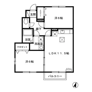 アンビックス利府 弐番館【1階】の間取り
