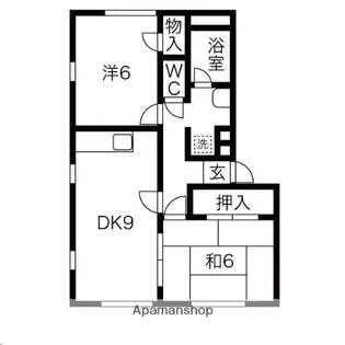 宮城県仙台市青葉区上杉3丁目【アパート】の間取り