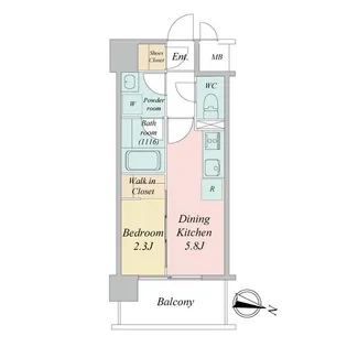 デュオフラッツ仙台木町通エアリ【3階】の間取り